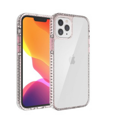 iPhone 12 Pro Max Compatible Case Cover With Ultra Clear Shockproof - Clear Pink
